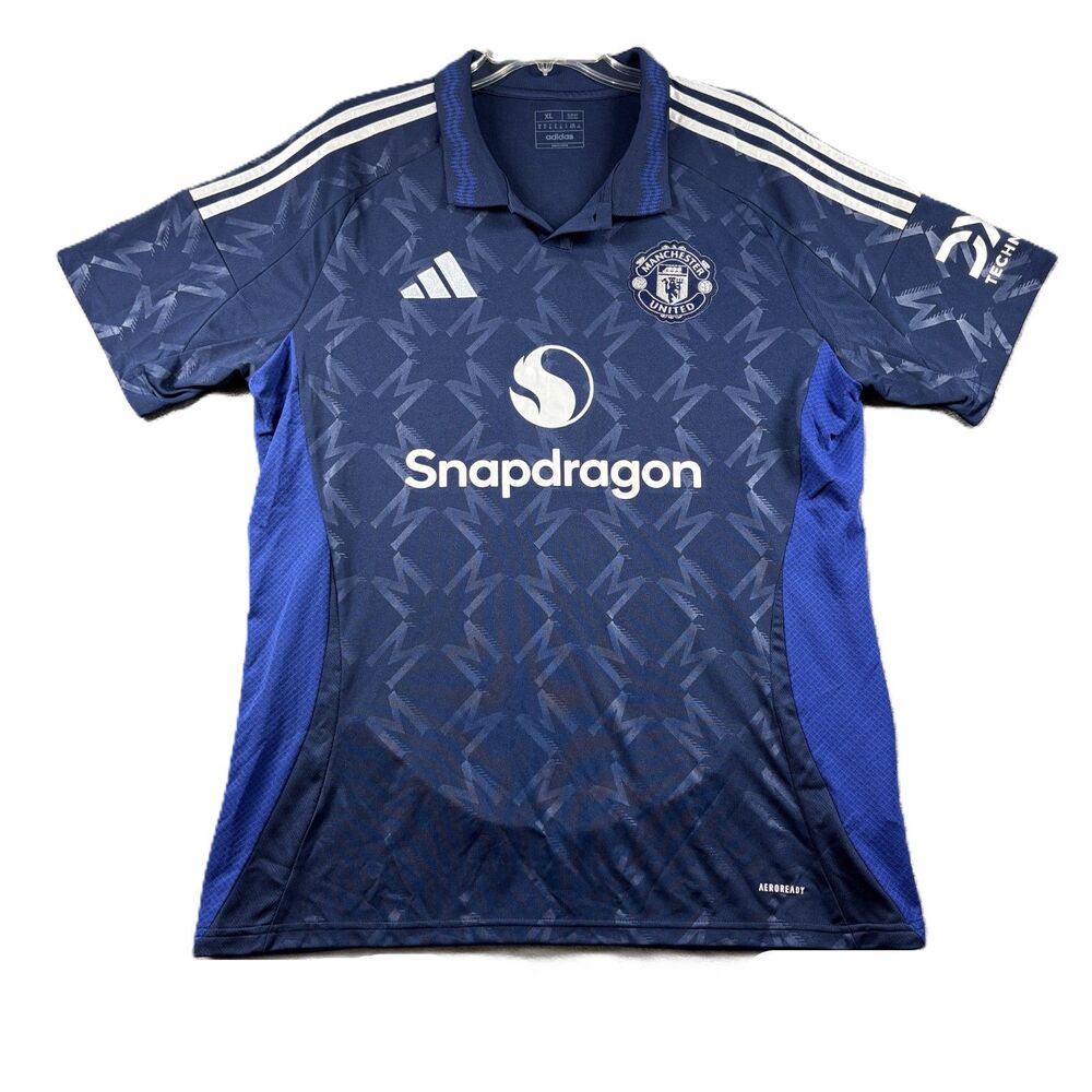 adidas Manchester United 24/25 Away Jersey Snapdragon Slim Fit Blue XL Q191